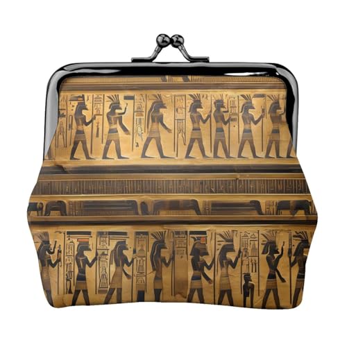 Ägypten Hieroglyphen Druck Münzgeldbörse, Mini-Geldbörse für Damen, kleine Münzbörse für Kreditkarte, Ausweis, Schlüssel, Schwarz, Einheitsgröße, Vintage von YQxwJL