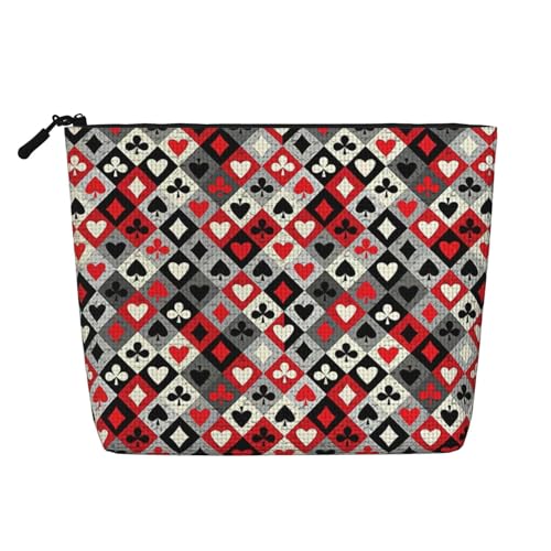 Make-up-Tasche mit Karomuster, niedlicher Make-up-Tasche, Organizer, Kosmetiktasche für Damen, für Reisen, Schwarz , Einheitsgröße Make-up-Tasche mit Karomuster, niedlicher Make-up-Tasche, Organizer, Kosmetiktasche für Damen, für Reisen, Schwarz , Einheitsgröße von YQxwJL