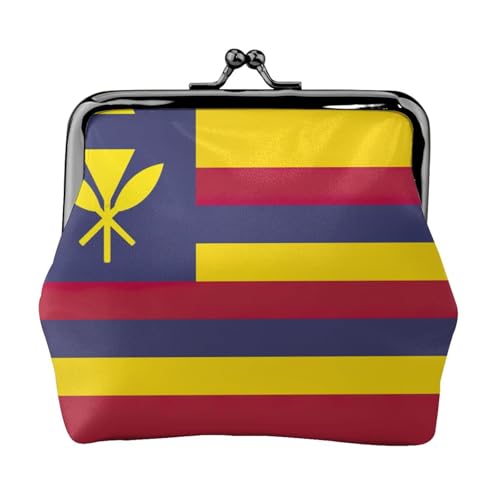 Münzbörse mit Flagge des Königreichs Hawaii, Mini-Geldbörse für Damen, kleine Münzbörse für Kreditkarte, Ausweis, Schlüssel, Schwarz, Einheitsgröße, Vintage von YQxwJL