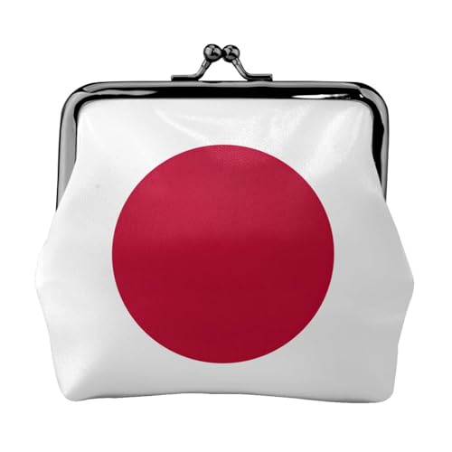 Münzbörse mit japanischer Flagge, Mini-Geldbörse für Damen, kleine Münzbörse für Kreditkarte, Ausweis, Schlüssel, Schwarz, Einheitsgröße, Vintage von YQxwJL