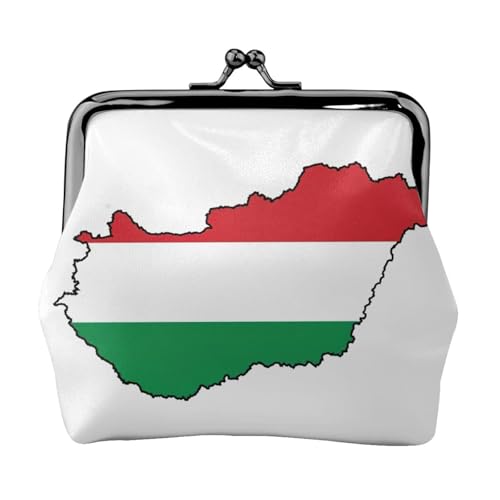Münzgeldbörse mit Ungarn-Flagge, Mini-Geldbörse für Damen, kleine Münzbörse für Kreditkarte, Ausweis, Schlüssel, Schwarz, Einheitsgröße, Vintage von YQxwJL