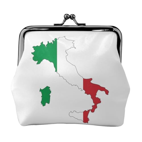 Münzgeldbörse mit italienischer Flagge, Mini-Geldbörse für Damen, kleine Münzbörse für Kreditkarte, Ausweis, Schlüssel, Schwarz, Einheitsgröße, Vintage von YQxwJL