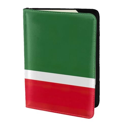 Reisepasshülle aus Leder mit Flagge der Tschetschenischen Republik, für Damen und Herren, Reisebrieftasche, Reisepasshülle, Schwarz, Einheitsgröße von YQxwJL