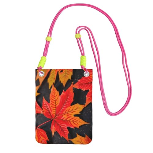 Schultertasche für Herren und Damen, lässige Mini-Handygeldbörsen, Anti-Diebstahl-Handytasche, für Wandern, Reisen, Fuchusia, Einheitsgröße von YQxwJL