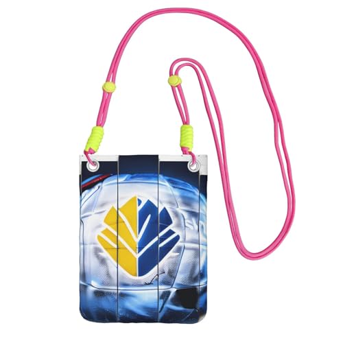 Schultertasche mit Eishockey-Kunstmuster für Männer und Frauen, lässige Mini-Handytasche, Anti-Diebstahl-Handytasche, für Wandern, Reisen, Fuchusia, Einheitsgröße von YQxwJL