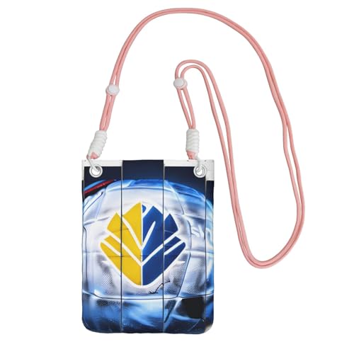 Schultertasche mit Eishockey-Kunstmuster für Männer und Frauen, lässige Mini-Handytasche, Anti-Diebstahl-Handytasche, für Wandern, Reisen, Pink, Einheitsgröße von YQxwJL