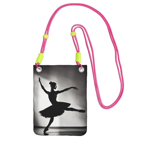 YQxwJL Ballerina Dance Print Sling Bag für Männer und Frauen, lässige Mini-Handygeldbörsen, Anti-Diebstahl-Handytasche, für Wandern, Reisen, Fuchusia, Einheitsgröße YQxwJL Ballerina Dance Print Sling Bag für Männer und Frauen, lässige Mini-Handygeldbörsen, Anti-Diebstahl-Handytasche, für Wandern, Reisen, Fuchusia, Einheitsgröße von YQxwJL