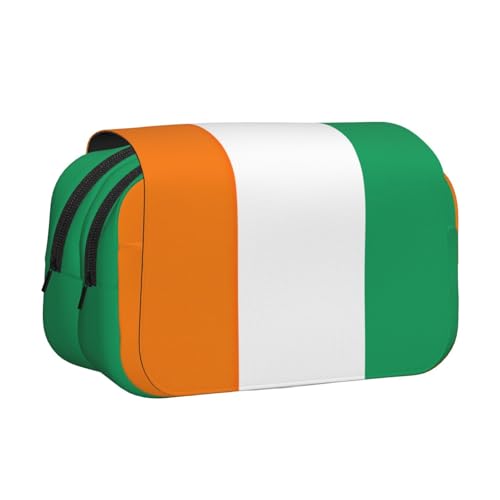 YQxwJL Federmäppchen, Motiv: Flagge der Elfenbeinküste, großes Fassungsvermögen, tragbar, mit Reißverschluss, für Büro und Zuhause von YQxwJL