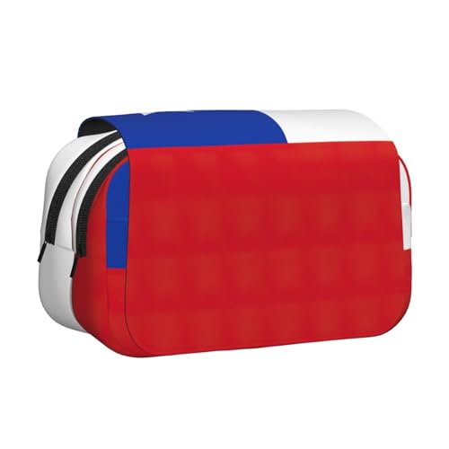 YQxwJL Federmäppchen, Motiv: Flagge von Chile, großes Fassungsvermögen, tragbar, mit Reißverschluss, für Büro und Zuhause von YQxwJL