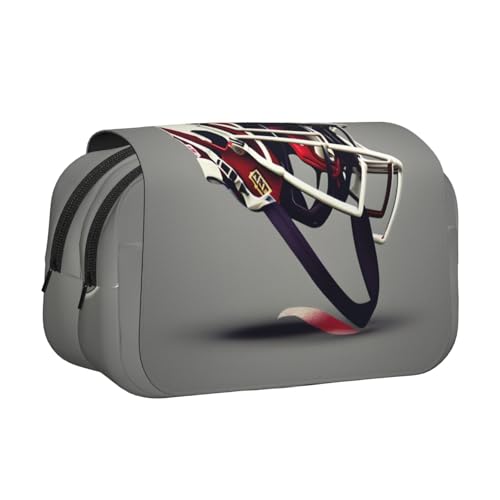 YQxwJL Federmäppchen mit American Football-Aufdruck, großes Fassungsvermögen, tragbar, großes Federmäppchen mit Reißverschluss, für Büro und Zuhause von YQxwJL