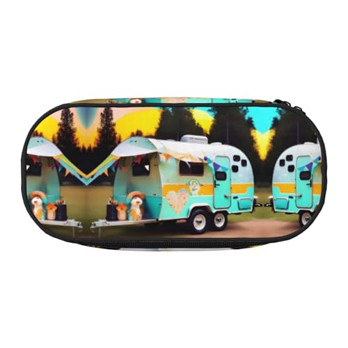 YQxwJL Federmäppchen mit Aufschrift "You Make Me Happy Camper", großes Fassungsvermögen, schwarz, Stifteetui, Organizer für Büro, Uni YQxwJL Federmäppchen mit Aufschrift "You Make Me Happy Camper", großes Fassungsvermögen, schwarz, Stifteetui, Organizer für Büro, Uni von YQxwJL