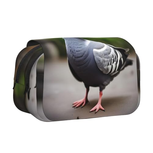 YQxwJL Federmäppchen mit Taubenmuster, großes Fassungsvermögen, tragbar, mit Reißverschluss, für Büro und Zuhause von YQxwJL