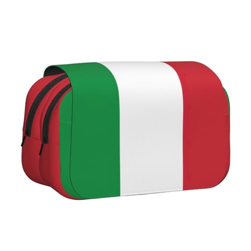 YQxwJL Federmäppchen mit italienischer Flagge, großes Fassungsvermögen, tragbar, großes Federmäppchen mit Reißverschluss, für Büro und Zuhause von YQxwJL