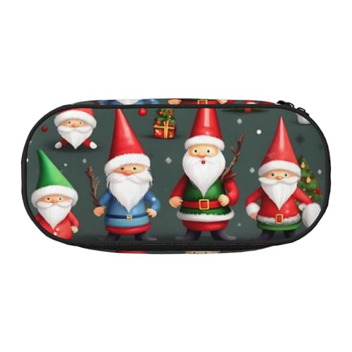 YQxwJL Federmäppchen mit lustigem Zwergen-Motiv, großes Fassungsvermögen, schwarz, Stifteetui, Organizer für Büro, Uni von YQxwJL