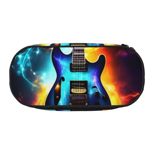 YQxwJL Federmäppchen mit magischem E-Gitarren-Aufdruck, großes Fassungsvermögen, schwarz, Stifteetui, Organizer für Büro, Uni YQxwJL Federmäppchen mit magischem E-Gitarren-Aufdruck, großes Fassungsvermögen, schwarz, Stifteetui, Organizer für Büro, Uni von YQxwJL