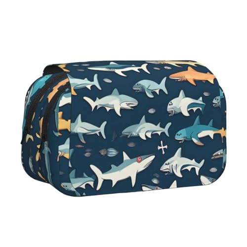 YQxwJL Federmäppchen mit maritimem Druck, großes Fassungsvermögen, tragbar, mit Reißverschluss, für Büro und Zuhause von YQxwJL