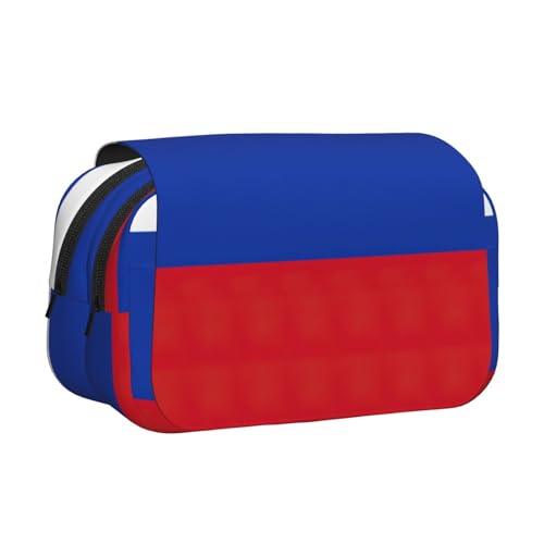 YQxwJL Federmäppchen mit russischer Flagge, großes Fassungsvermögen, tragbar, großes Federmäppchen mit Reißverschluss, für Büro und Zuhause von YQxwJL