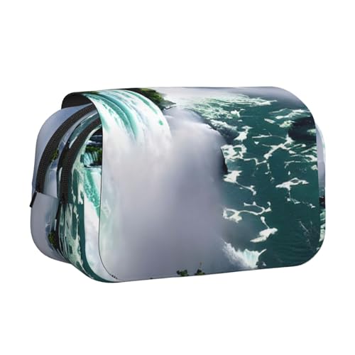 YQxwJL Niagara Federmäppchen mit Herbstdruck, großes Fassungsvermögen, tragbar, großes Federmäppchen mit Reißverschluss, für Büro und Zuhause von YQxwJL