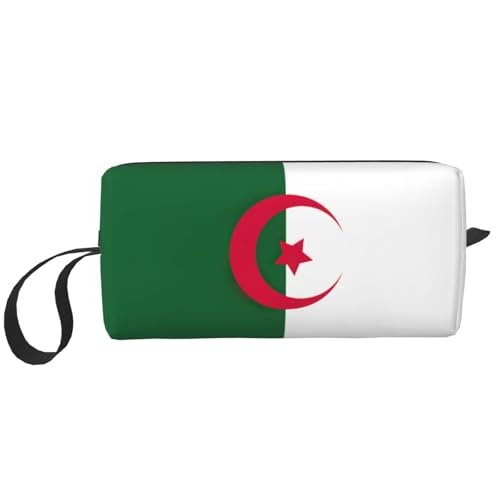 YQxwJL Reise-Kosmetiktasche mit Flagge von Algerien, Geschenke für Frauen, tragbare Make-up-Tasche für Frauen, Mutter, Schwester, Weiss/opulenter Garten, Einheitsgröße von YQxwJL