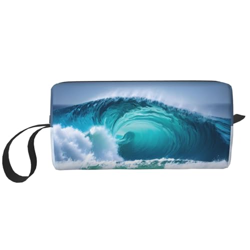 YQxwJL Reise-Kosmetiktasche mit Ozeanwellen-Druck, Geschenke für Frauen, tragbare Make-up-Tasche für Frauen, Mutter, Schwester, Weiss/opulenter Garten, Einheitsgröße von YQxwJL