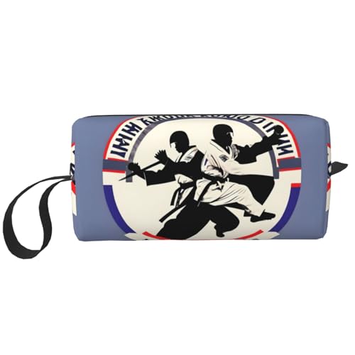YQxwJL Reise-Kosmetiktasche mit Taekwondo-Design, Geschenke für Frauen, tragbare Make-up-Tasche für Frauen, Mutter, Schwester, Weiss/opulenter Garten, Einheitsgröße von YQxwJL