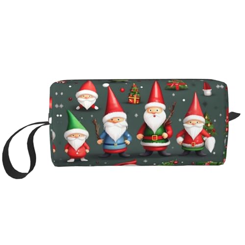 YQxwJL Reise-Kosmetiktasche mit lustigem Weihnachts-Zwerg-Druck, Geschenke für Frauen, tragbare Make-up-Tasche für Frauen, Mutter, Schwester, Weiss/opulenter Garten, Einheitsgröße von YQxwJL