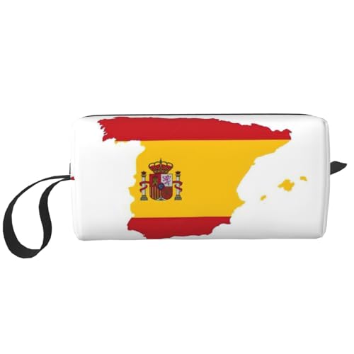 YQxwJL Reise-Kosmetiktasche mit spanischer Flagge, Geschenke für Frauen, tragbare Make-up-Tasche für Frauen, Mutter, Schwester, Weiss/opulenter Garten, Einheitsgröße von YQxwJL