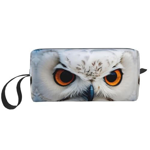 YQxwJL Reise-Kosmetiktasche mit verschneiten Eulen-Augen, Geschenke für Frauen, tragbare Make-up-Tasche für Frauen, Mutter, Schwester, Weiss/opulenter Garten, Einheitsgröße von YQxwJL