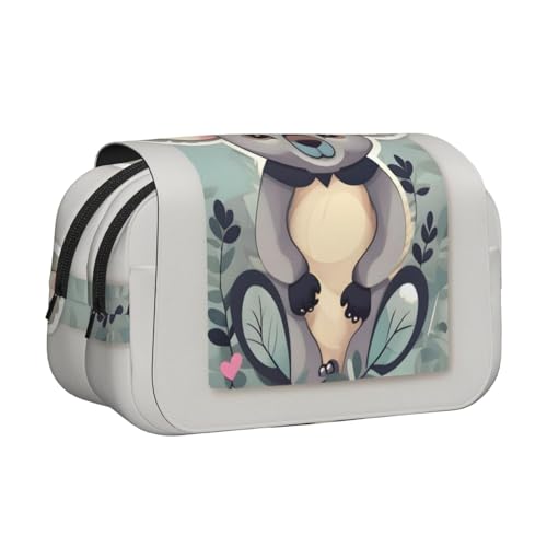 YQxwJL Schönes Federmäppchen mit Koala-Druck, großes Fassungsvermögen, tragbar, großes Federmäppchen mit Reißverschluss, für Büro und Zuhause von YQxwJL