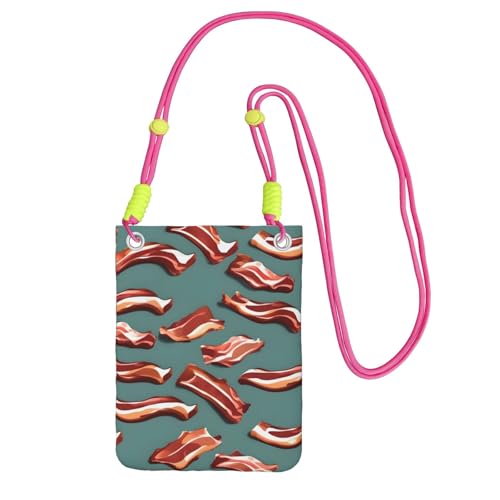 YQxwJL Schultertasche mit Speckmuster für Männer und Frauen, lässige Mini-Handygeldbörsen, Anti-Diebstahl-Handytasche, für Wandern, Reisen, Fuchusia, Einheitsgröße von YQxwJL