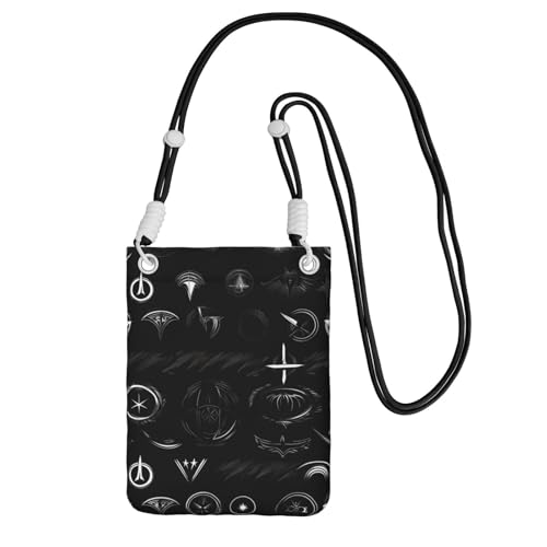 YQxwJL Supernatural Sling Bag für Männer und Frauen, lässige Mini-Handygeldbörsen, Anti-Diebstahl-Handytasche, für Wandern, Reisen, Schwarz, Einheitsgröße von YQxwJL