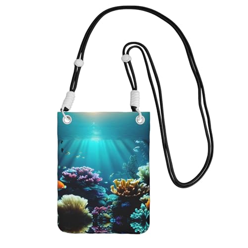 YQxwJL Unterwasser-Sling-Tasche für Männer und Frauen, lässige Mini-Handygeldbörsen, Anti-Diebstahl-Handytasche, für Wandern, Reisen, Schwarz, Einheitsgröße von YQxwJL