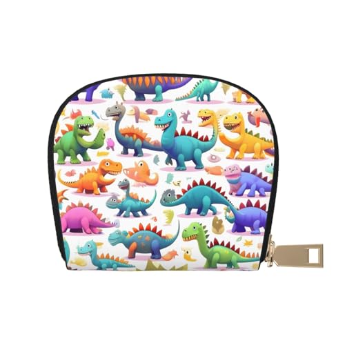 YQxwJL Viele bunte Cartoon-Dinosaurier-Druck-Kreditkartenhalter, kleine Kartenetui für Damen, Kreditkartenetui für Herren, Weiss/opulenter Garten, Einheitsgröße von YQxwJL