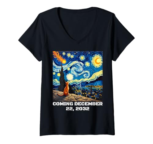 Damen Lustiger Asteroid 2032 YR4 Asteroid 2024 YR4 Kinder Herren Astronomie T-Shirt mit V-Ausschnitt Damen Lustiger Asteroid 2032 YR4 Asteroid 2024 YR4 Kinder Herren Astronomie T-Shirt mit V-Ausschnitt von YR4 Asteroid 2032 Asteroid 2024 YR4 2024 Astronomy