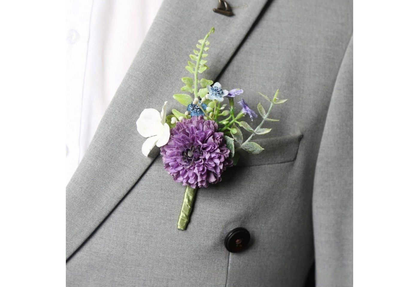 YRIIOMO Ansteckblüte Blumen-Corsage für Hochzeit, Braut und Bräutigam, Bankett-Corsage von YRIIOMO