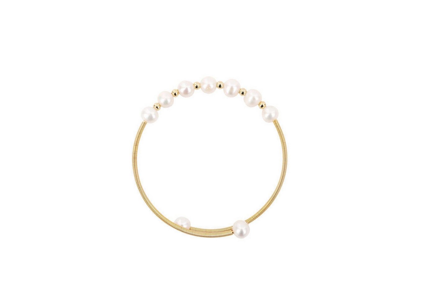 YRIIOMO Armband Elegantes Armband mit synthetischen Süßwasserperlen und funkelndem (Design – Perfektes Accessoire für jeden Anlass, mit elastischer, Passform für optimalen Tragekomfort) von YRIIOMO