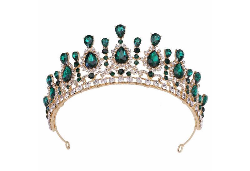 YRIIOMO Diadem Elegante Barock Krone mit funkelnden Kristallverzierungen – Perfektes, Accessoire für Hochzeiten, Geburtstagsfeiern und besondere Anlässe von YRIIOMO