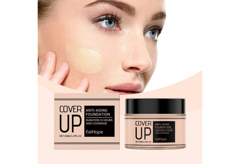 YRIIOMO Foundation Leichte und atmungsaktive Foundation mit starker Deckkraft, 12 Stunden, täglichen Gebrauch, 50ml von YRIIOMO