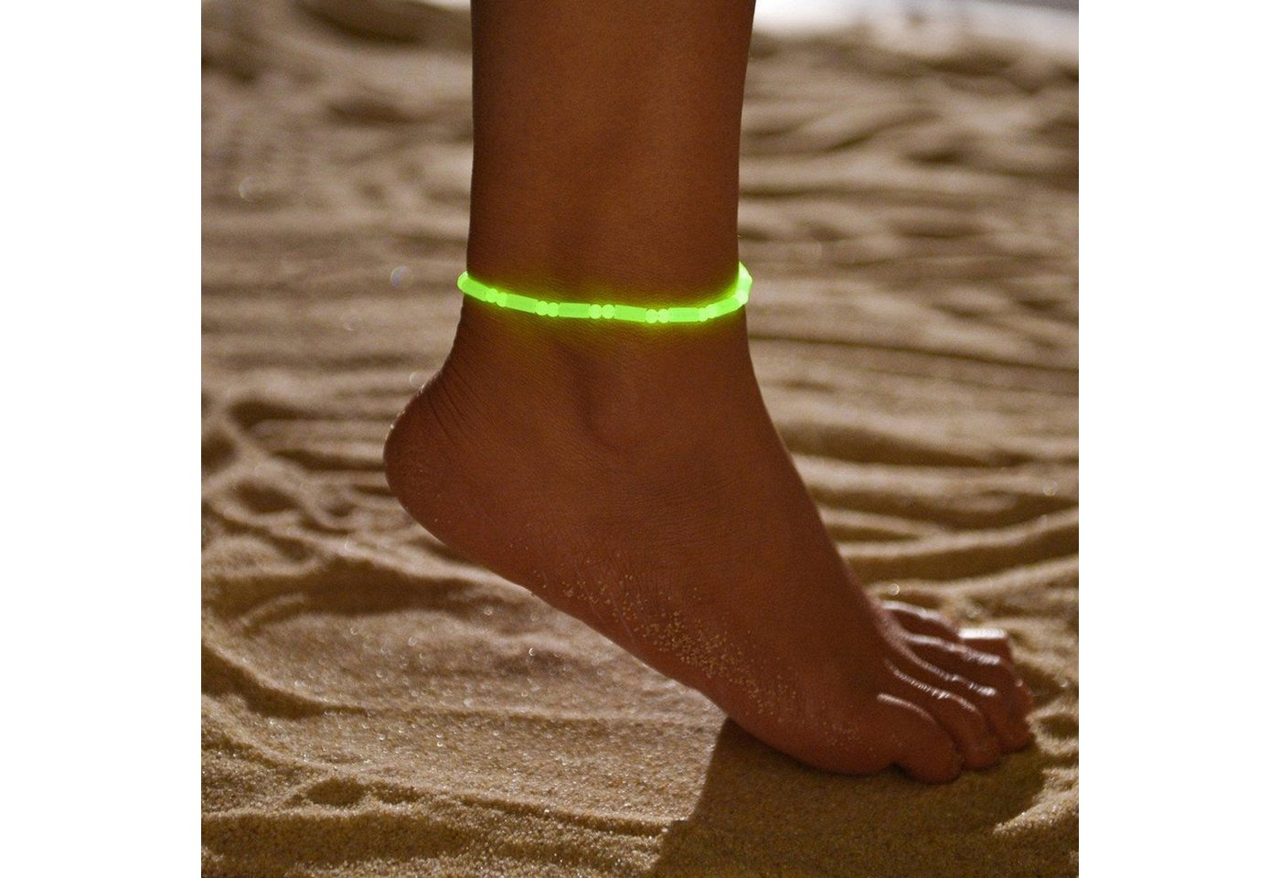 YRIIOMO Fußkette Mode Strand leuchtende Perlen leuchtende Fußkettchen, Schmuck für Frauen von YRIIOMO