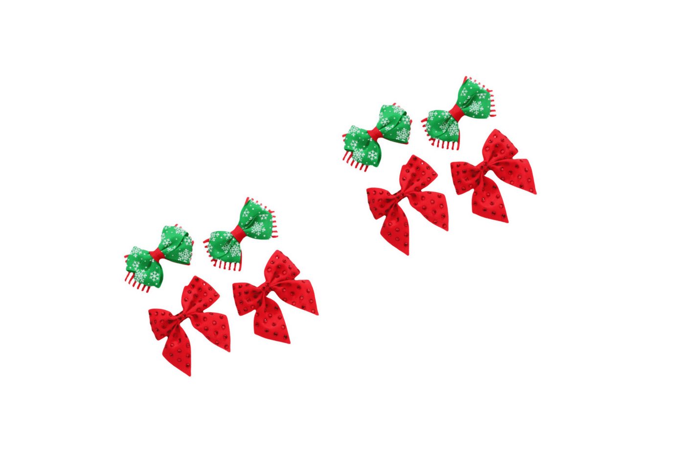 YRIIOMO Haarspange Grüne Weihnachts-Haarspangen Damen-Haarschmuck 8 Schleifenklemmen rote, Spitzklemmen YRIIOMO Haarspange Grüne Weihnachts-Haarspangen Damen-Haarschmuck 8 Schleifenklemmen rote, Spitzklemmen von YRIIOMO