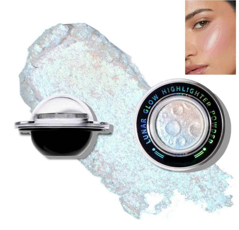 YRIIOMO Highlighter Glitzer Highlighter Chamäleon Palette, Gesicht Multichrome Lidschatten, Puder von YRIIOMO