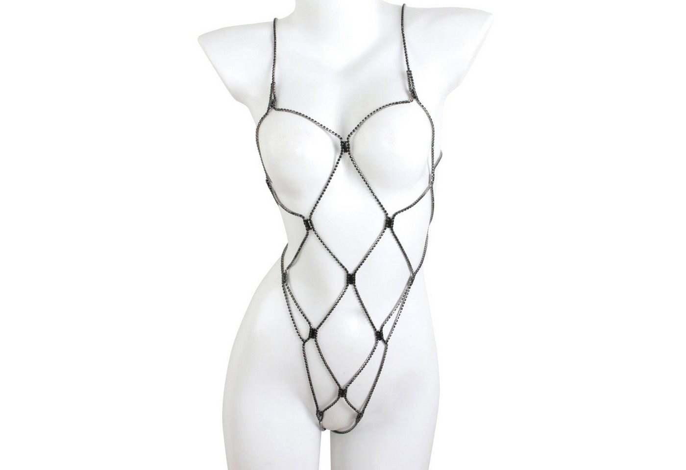 YRIIOMO Kettengürtel Modische Brustkette, extrem glänzende sexy übertriebene Ganzkörper -Ketten-Bodysuit-Körperkette von YRIIOMO