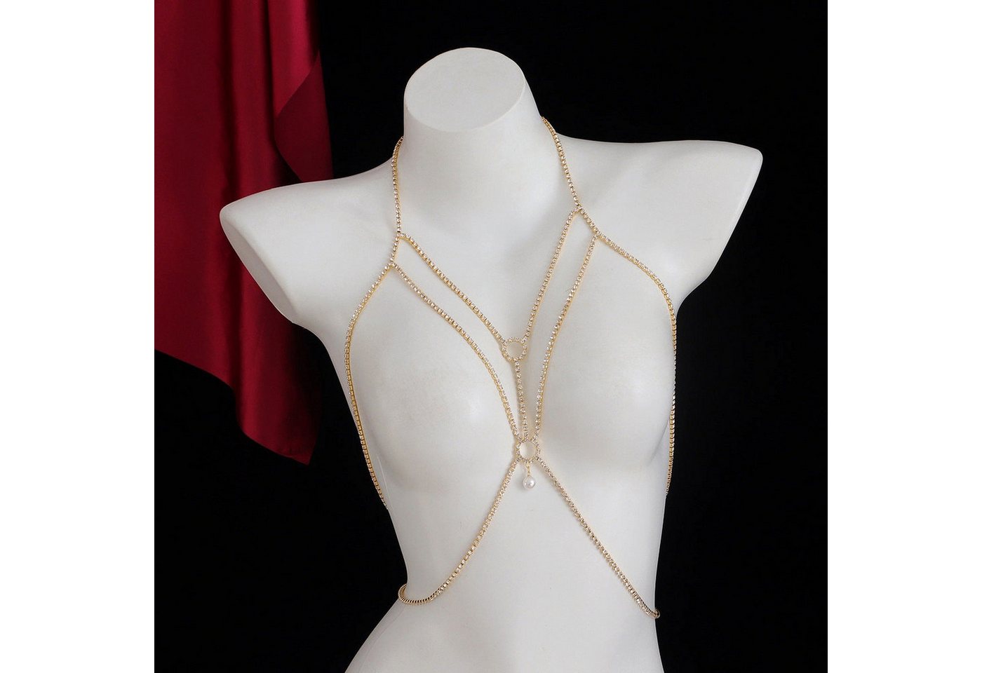 YRIIOMO Kettengürtel Modische Brustkette für Damen, sexy Brustschmuck, Strandkörperkette von YRIIOMO