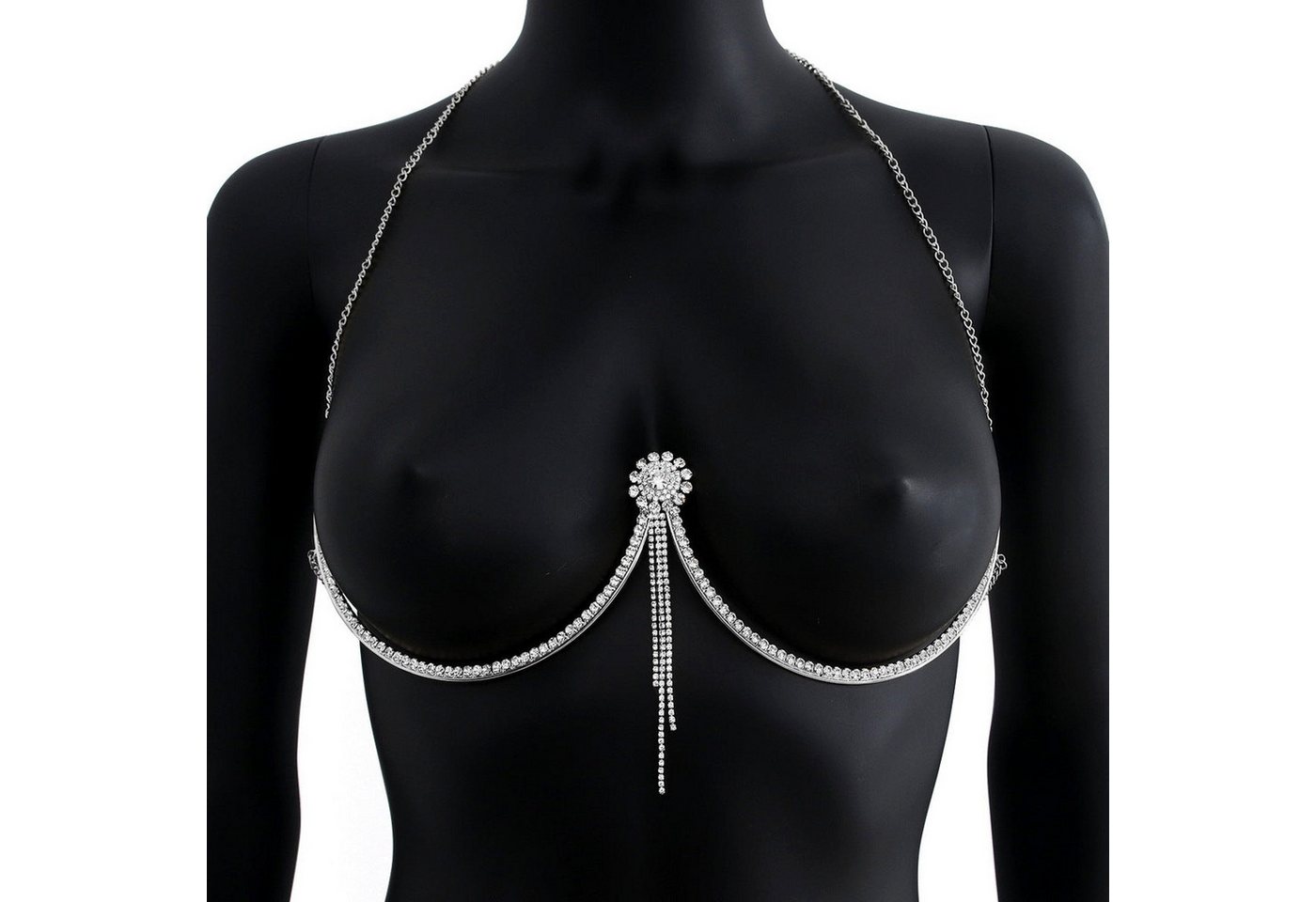 YRIIOMO Kettengürtel Modische und sexy Körperkette mit Bruststütze-Zubehör, Damen-Sexy -Strandaccessoire-Brustkette von YRIIOMO