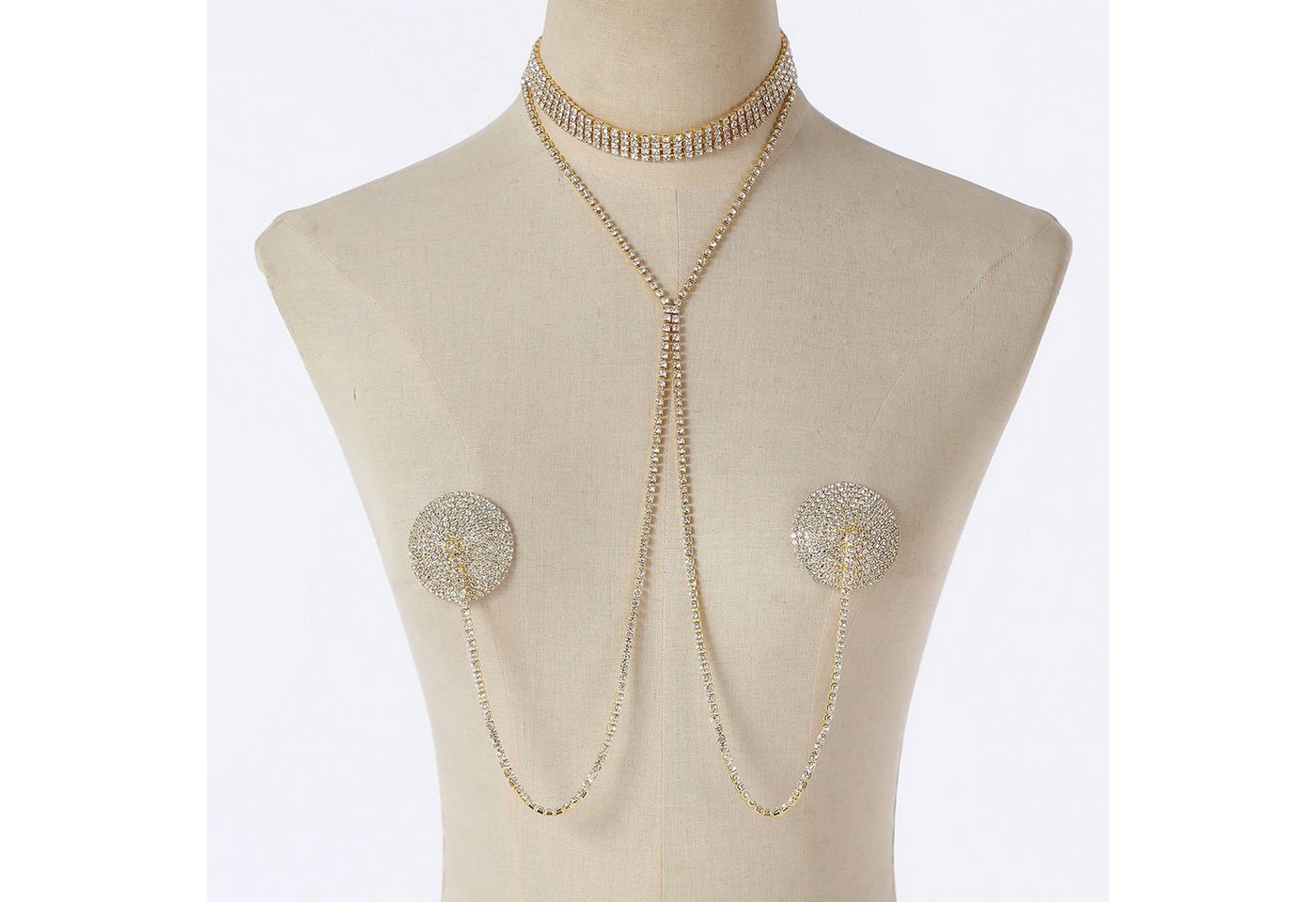 YRIIOMO Kettengürtel Verführerische Brustkette, modische Bikini-Körperkette, Abendanzug oder formelle Kleidung Brustkette. von YRIIOMO