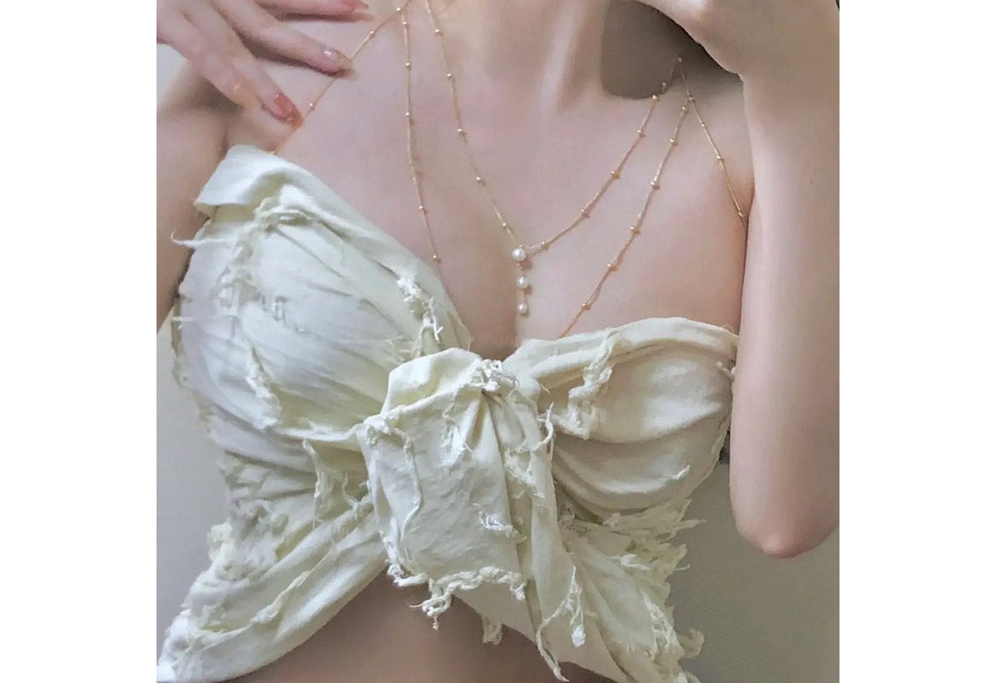 YRIIOMO Kettengürtel Verführerische Damen Brustkette und Körperkette, modischer Bikini -Schmuck mit Rückenketten. von YRIIOMO