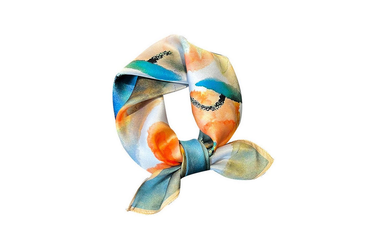 YRIIOMO Seidentuch Bunter quadratischer Schal für Frauen im Frühlings- und, Herbsttemperamentgeschenk-Mutterschal,53 x 53 cm von YRIIOMO