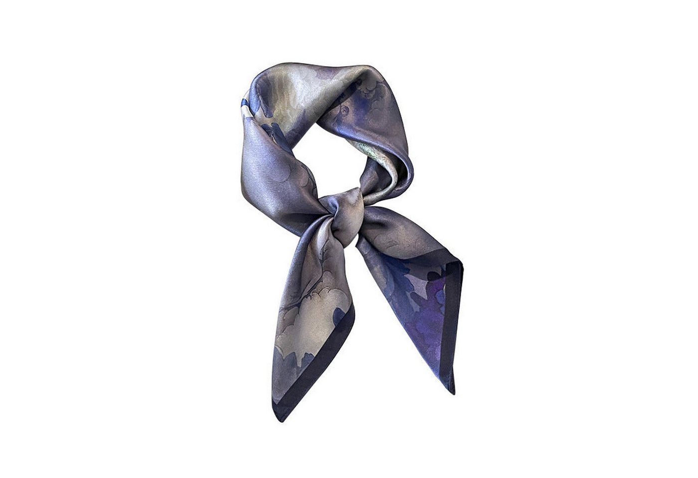 YRIIOMO Seidentuch Lila floraler vielseitiger modischer kleiner quadratischer Schal für, Damen,70*70cm von YRIIOMO