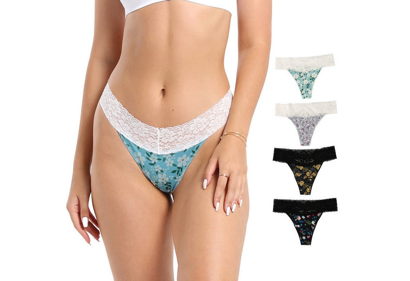 YRIIOMO Slip Damen Spitzenunterhosen, unsichtbare gestrickte sexy Tanga, luftige Shorts mit niedriger Taille. von YRIIOMO