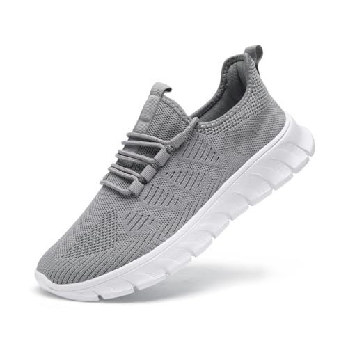 YRLTYO Herren Schuhe Sneaker Laufschuhe Sportschuhe Turnschuhe Wanderschuhe Sommerschuhe Freizeitschuhe grau 44 von YRLTYO